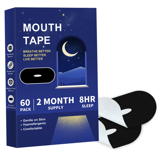"Breathing Freedom" Sleep Mouth Guard | Gentle and skin-friendly, 120-piece pack helps you develop the habit of sleeping with your mouth closed.