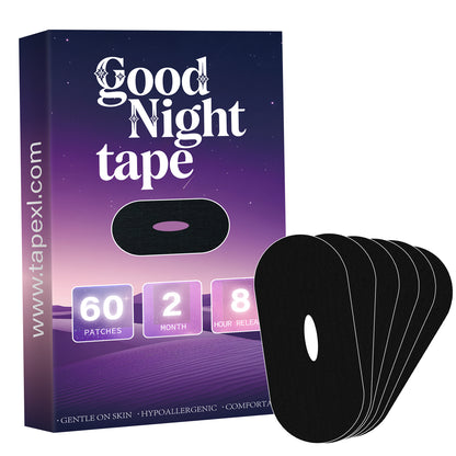 Purple Premium Sleep Tapes for Mouth: Hypoallergenic Cotton Adhesive – Latex-Free, Pain-Free, and Gentle on Skin