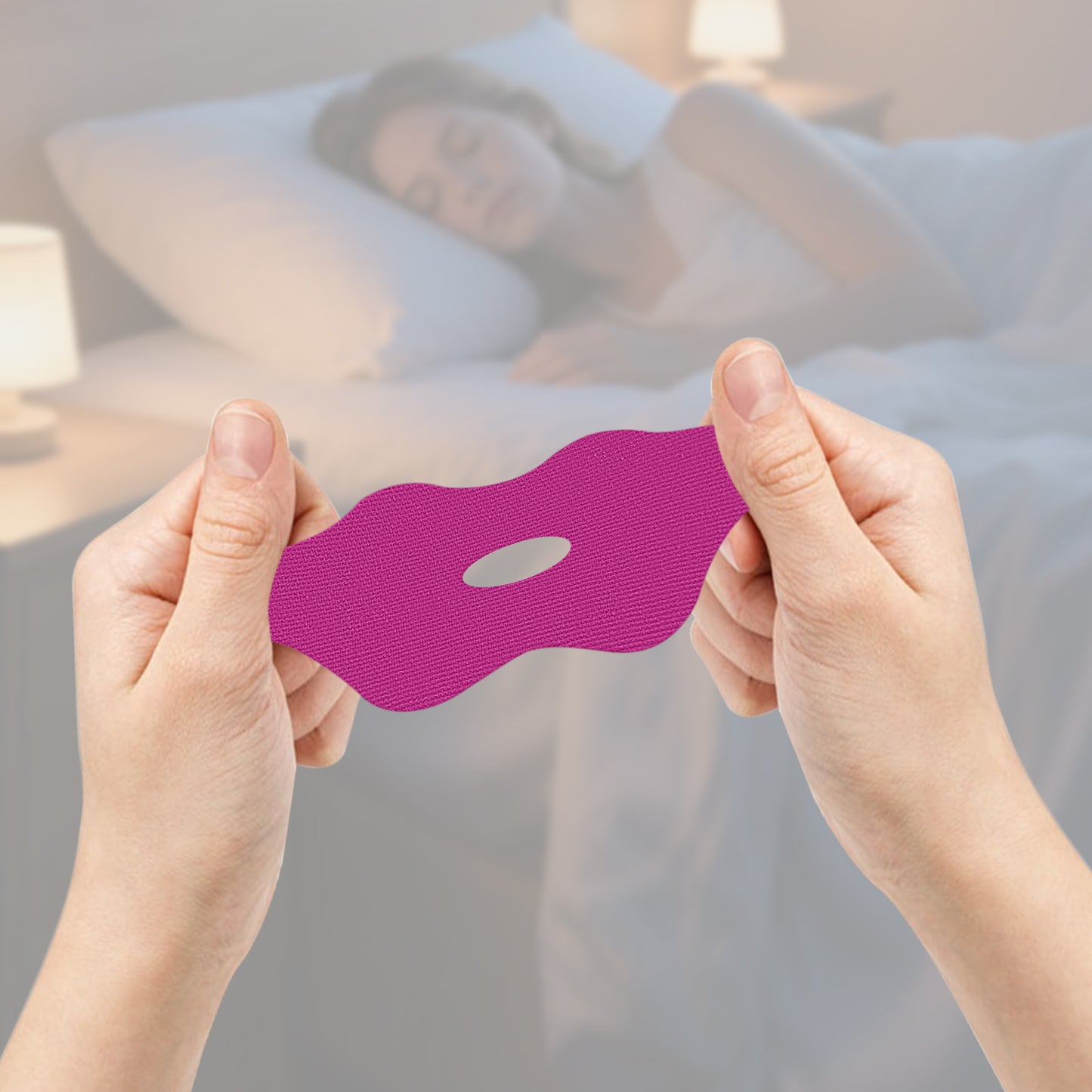 Pink Gentle Mouth Sleep Strips ，Hypoallergenic Tape for Better Nasal Breathing & Comfortable Sleep