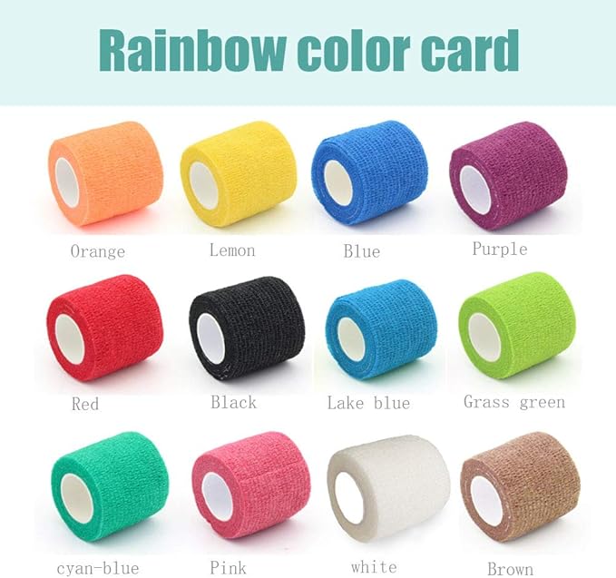 TapeXL Self Adhesive Bandage Wraps 12 Colors